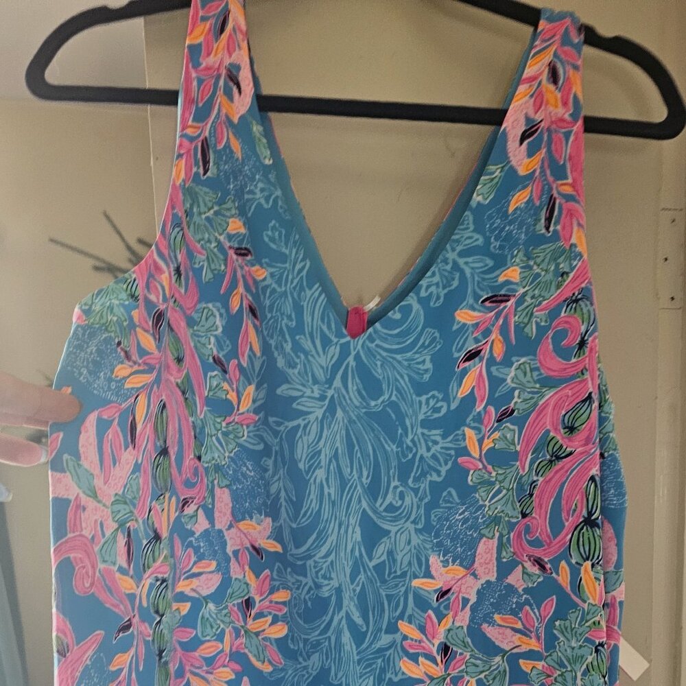 NWT-Lilly Pulitzer Florin Sleeveless top Seaweed Bamba Engineer Size Large